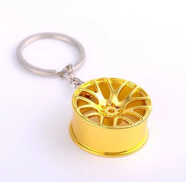 Miniature Metal Wheel Rim Keychain For Car Fans