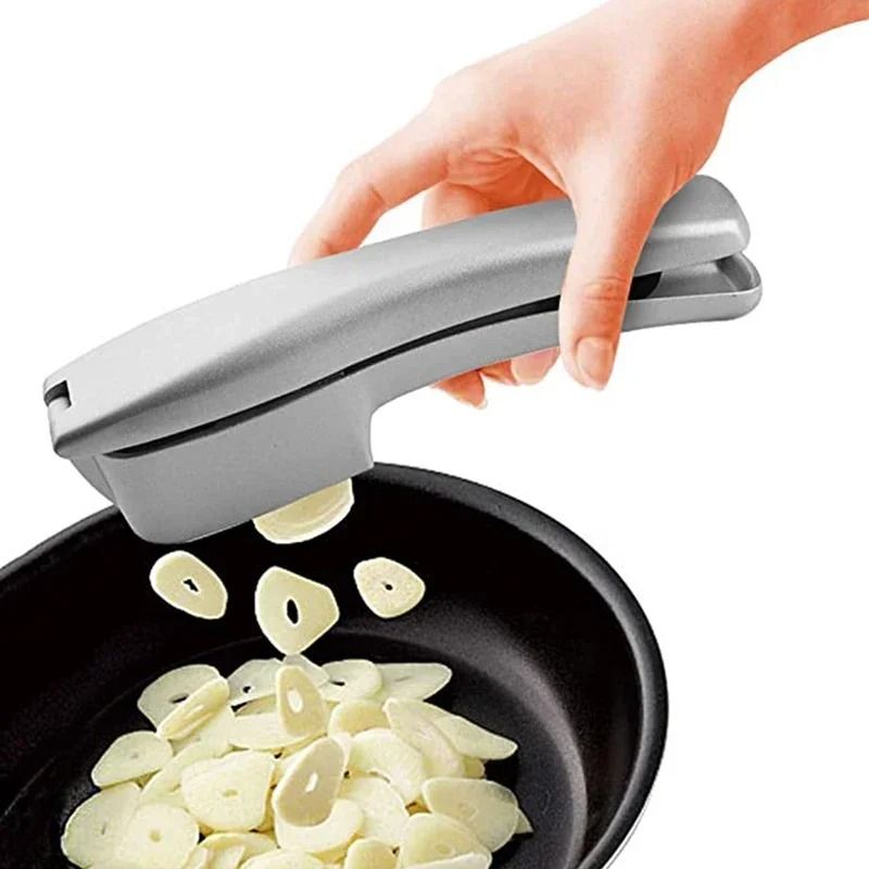 2 in 1 Garlic Press and Garlic Slicer Manual Kitchen Tool