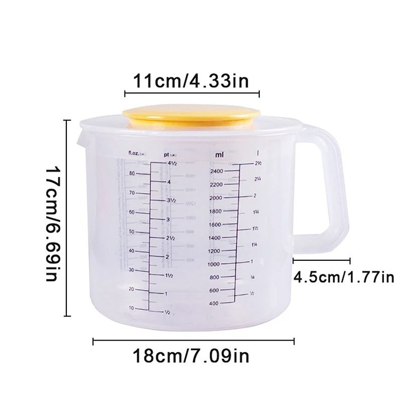 Large Capacity Baking Measuring Cup with Lid Two-in-One Mixing Bowl