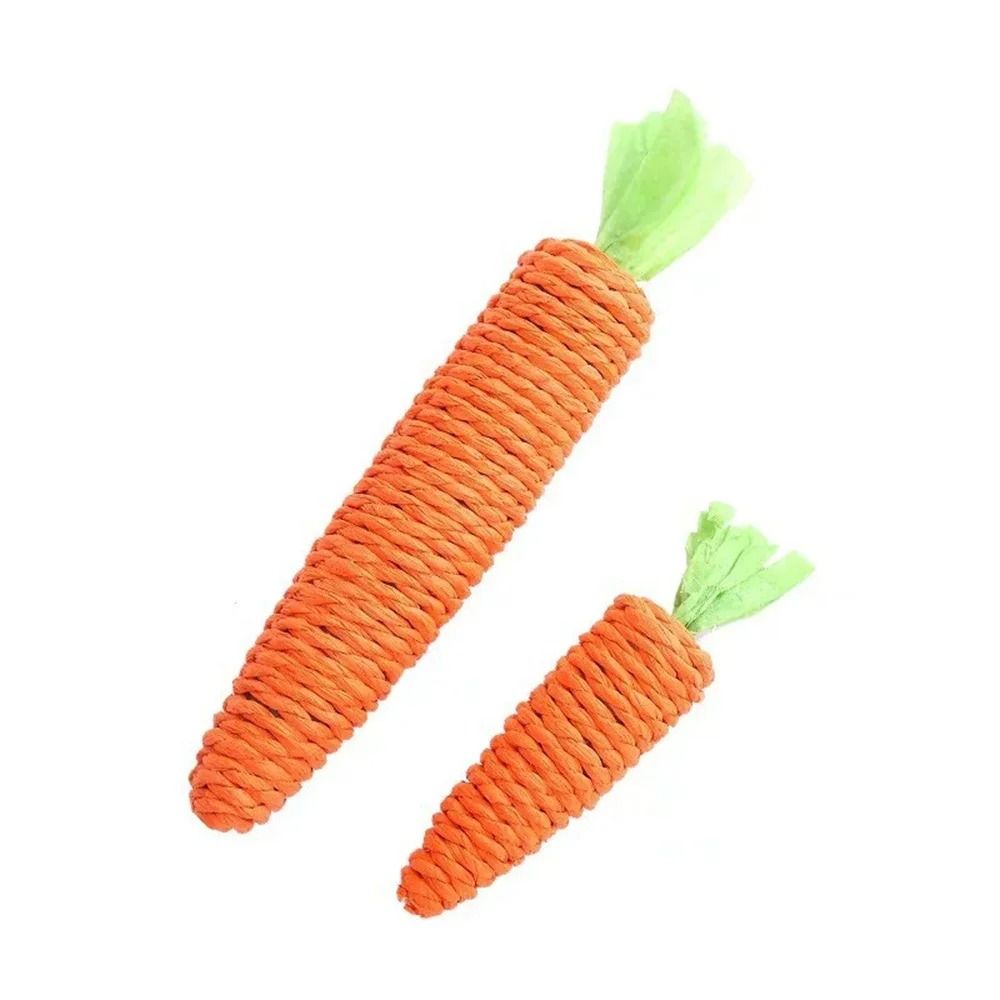 Carrot Squeak Chew Toy for Cats and Small Dogs