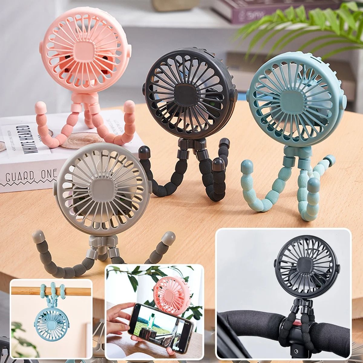 4 in 1 Octopus Shape Rechargeable Mini Fan With Flexible Leg | Inspire ...