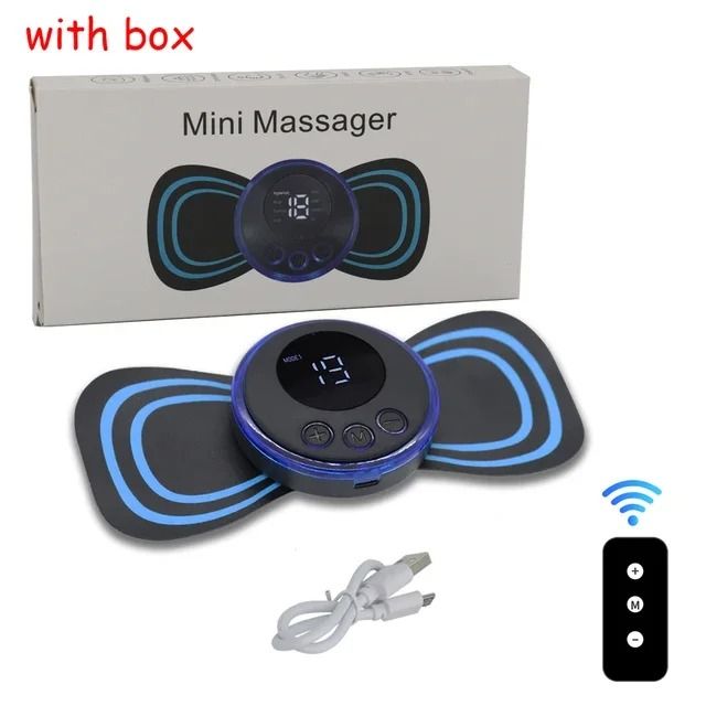 Portable Neck Massager EMS Muscle Stimulator Electric Cervical Massage Patch for Pain Relief