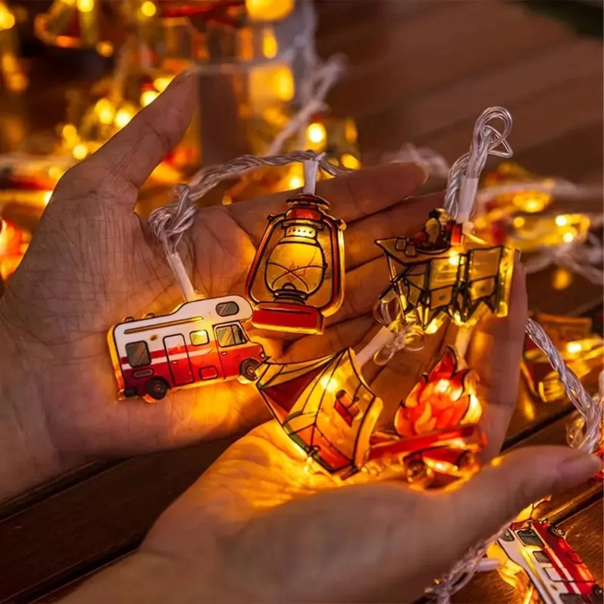 Portable LED Camping String Lights for Outdoor and Home Decor