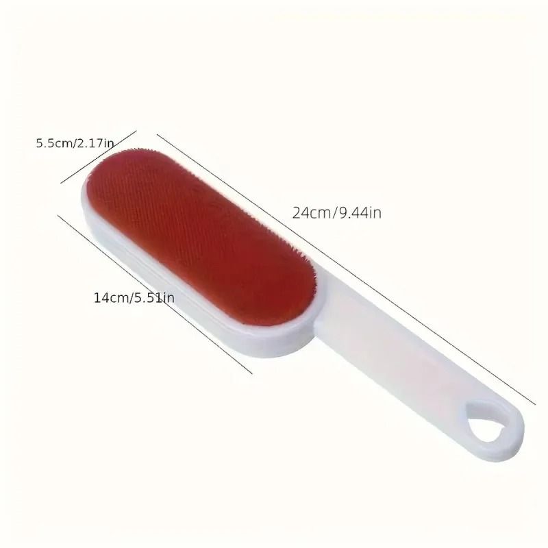 Two-Sided Self-Cleaning Lint and Pet Hair Removal Brush