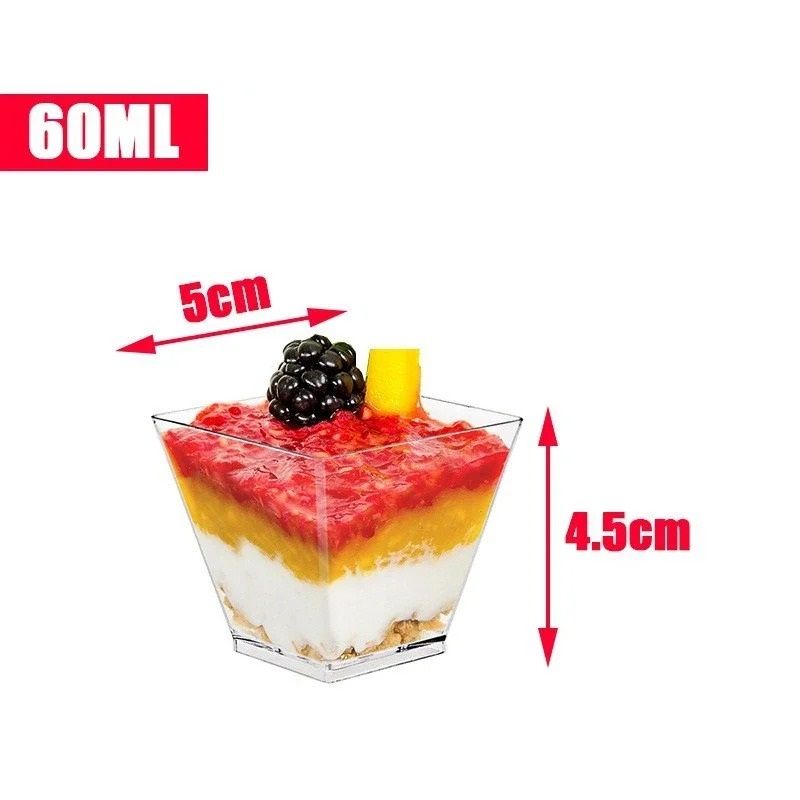 Mini Ladder Shaped Disposable Dessert Cups for Parties and Treats