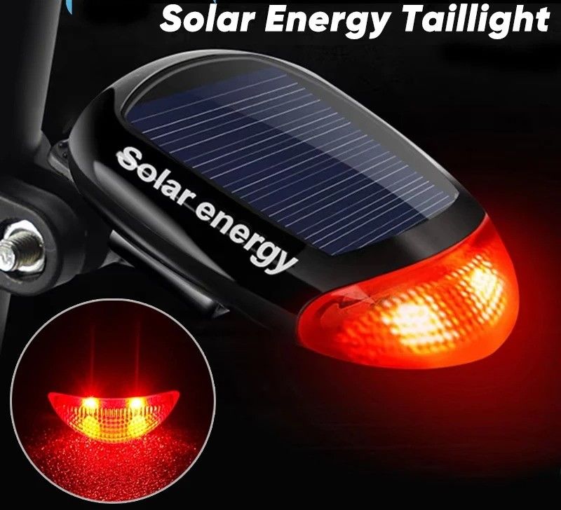 Solar Powered Bicycle Rear Taillights with LED Safety Warnin | Inspire ...