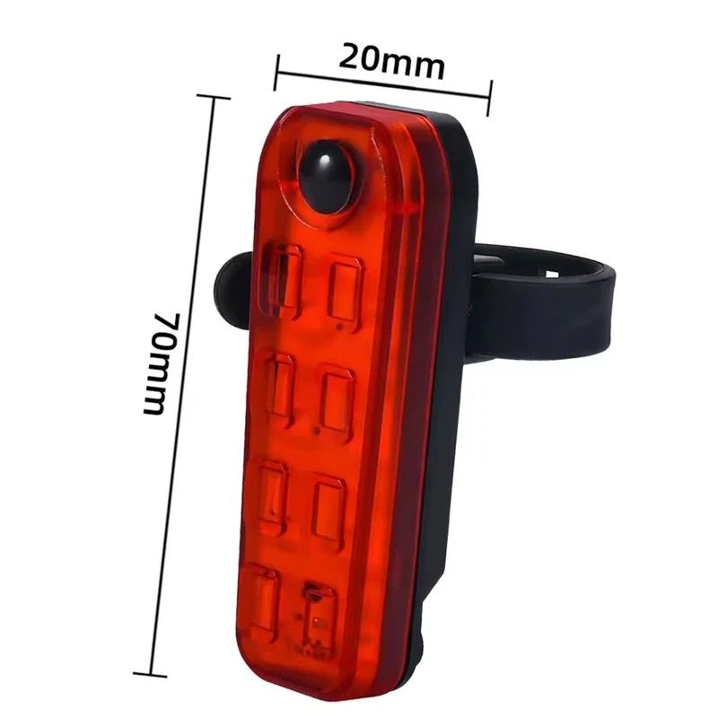 USB Rechargeable Bicycle Rear Safety Tail Light with Red and Blue LED