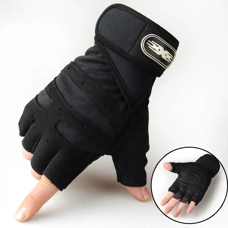 Fitness Half Finger Gloves with Wrist Support for Training and Riding