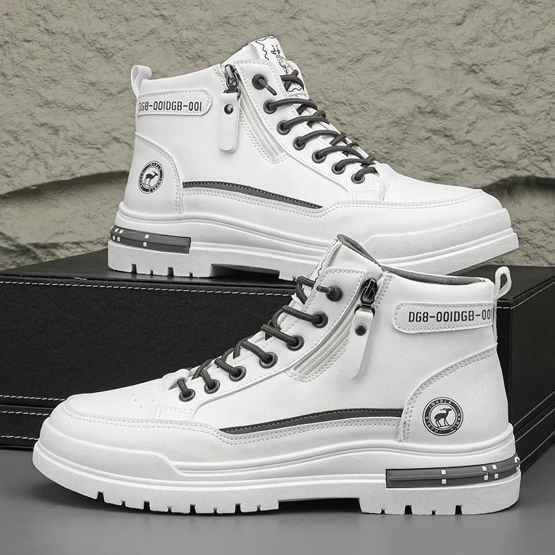 Breathable Casual Men Ankle Boots Retro High Quality Platform Shoes