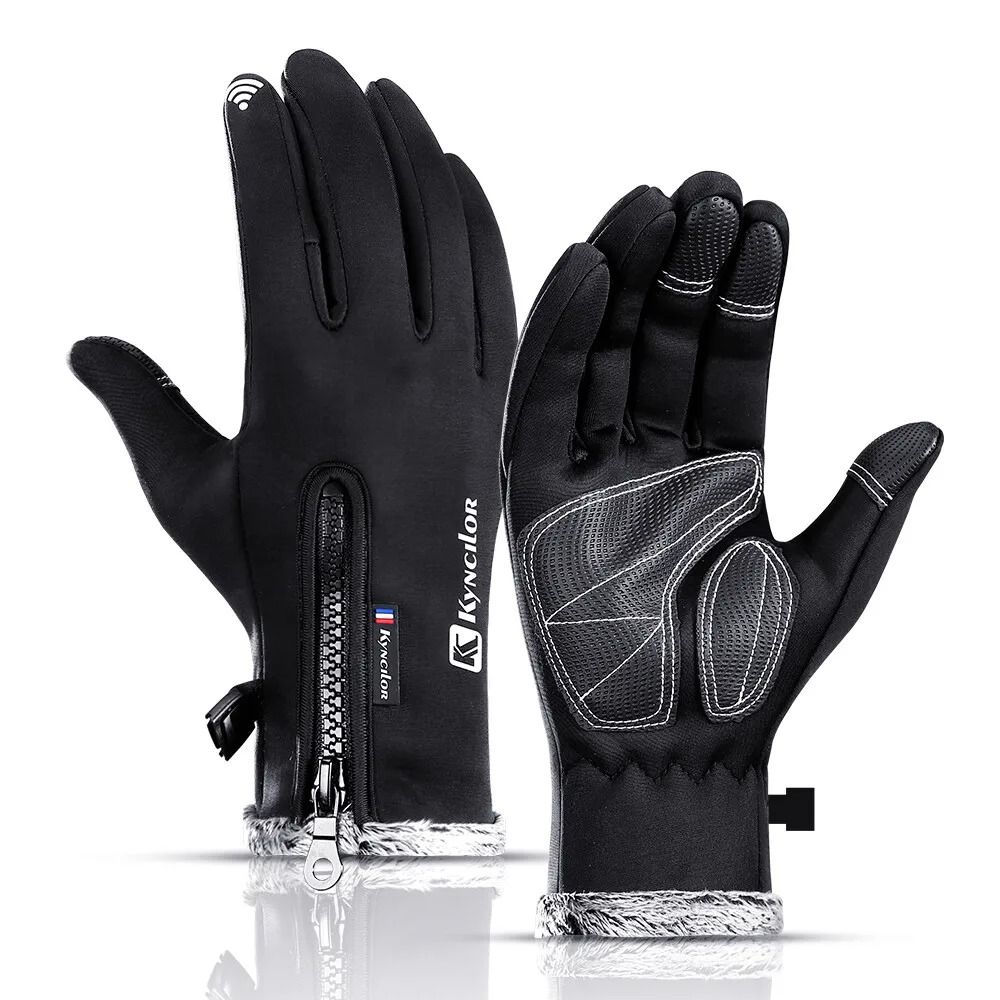 Full-Finger Touchscreen Motorcycle Gloves with Hard Knuckle Protection and Anti-Slip Grip for All-Season Riding