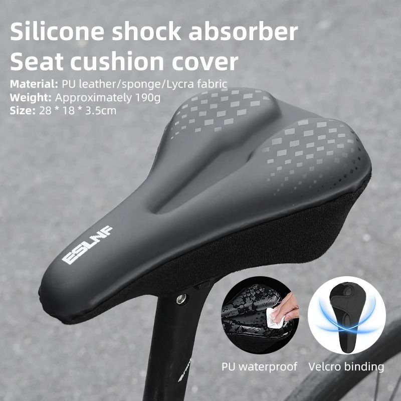 Gel Soft Bike Anti Slip Waterproof Saddle Cover with Cushion Padding