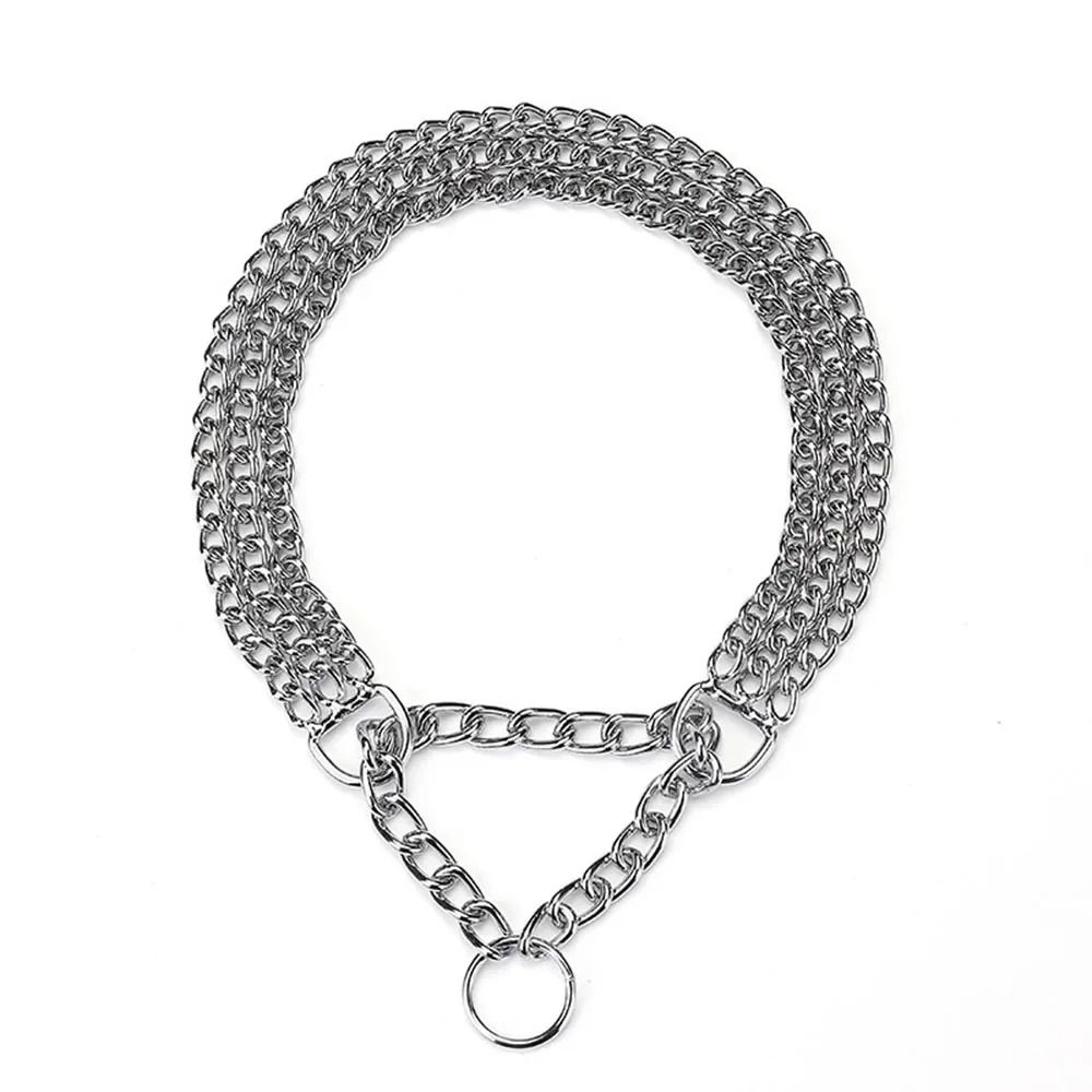 Professional Triple Row Metal Cuban Link Dog Collar