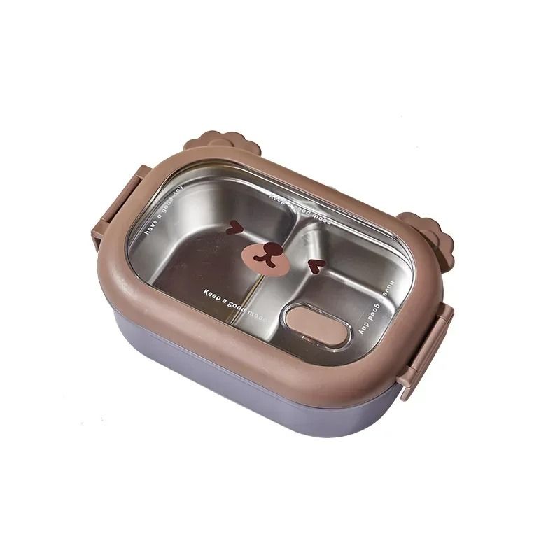 Whimsical Bear-Shaped Stainless Steel Bento System