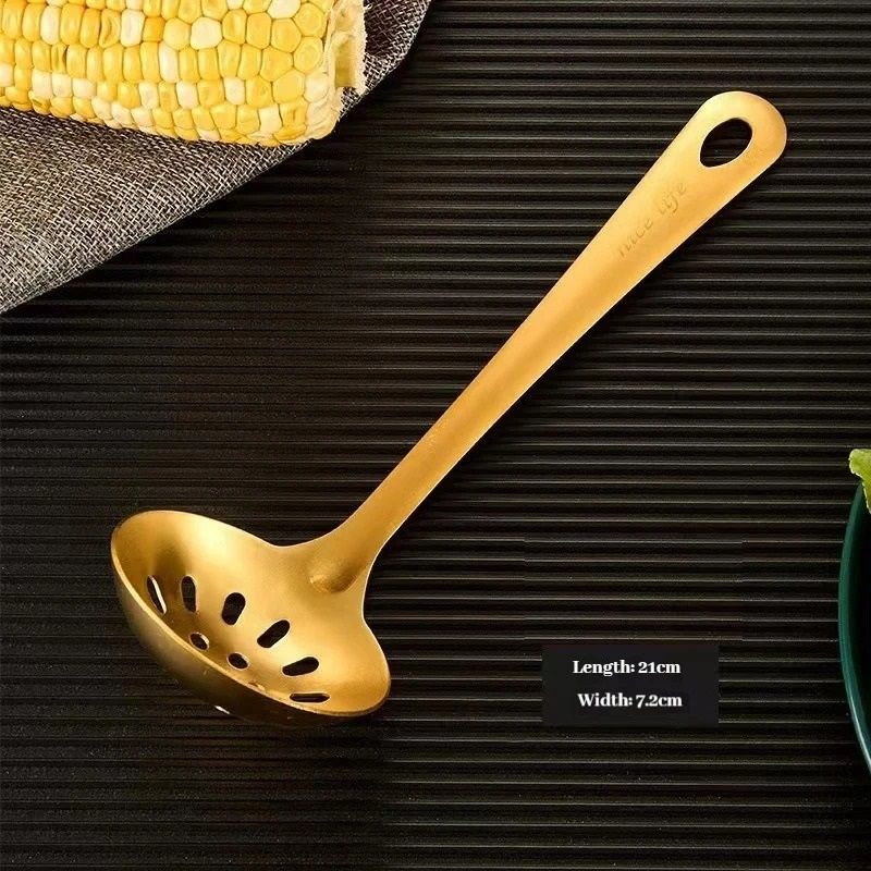 6 Piece Stainless Steel Golden Korean Cutlery Set
