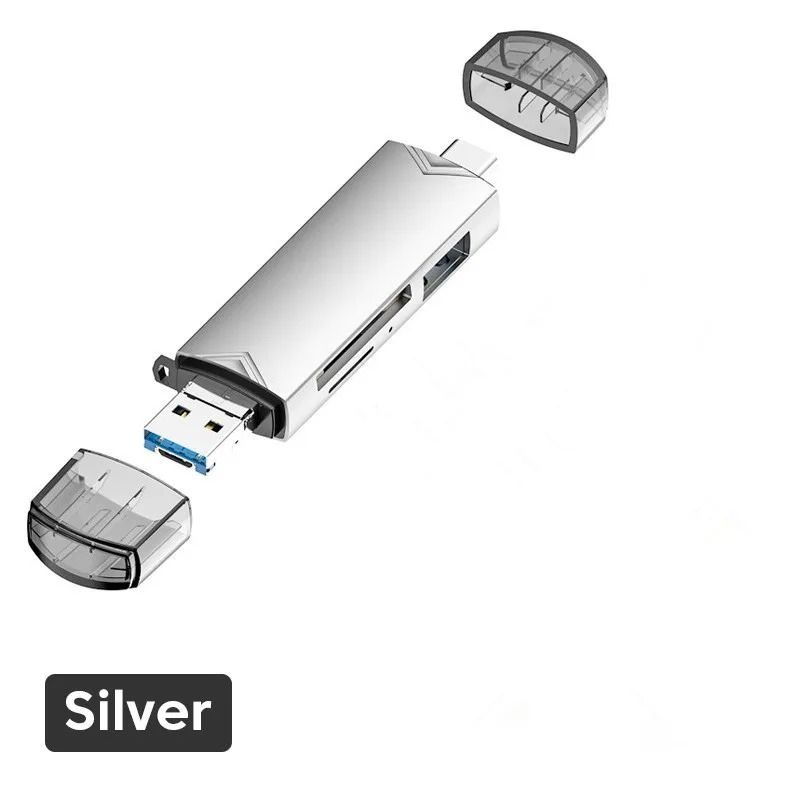 6 In 1 Multi Function Universal Memory Card Reader
