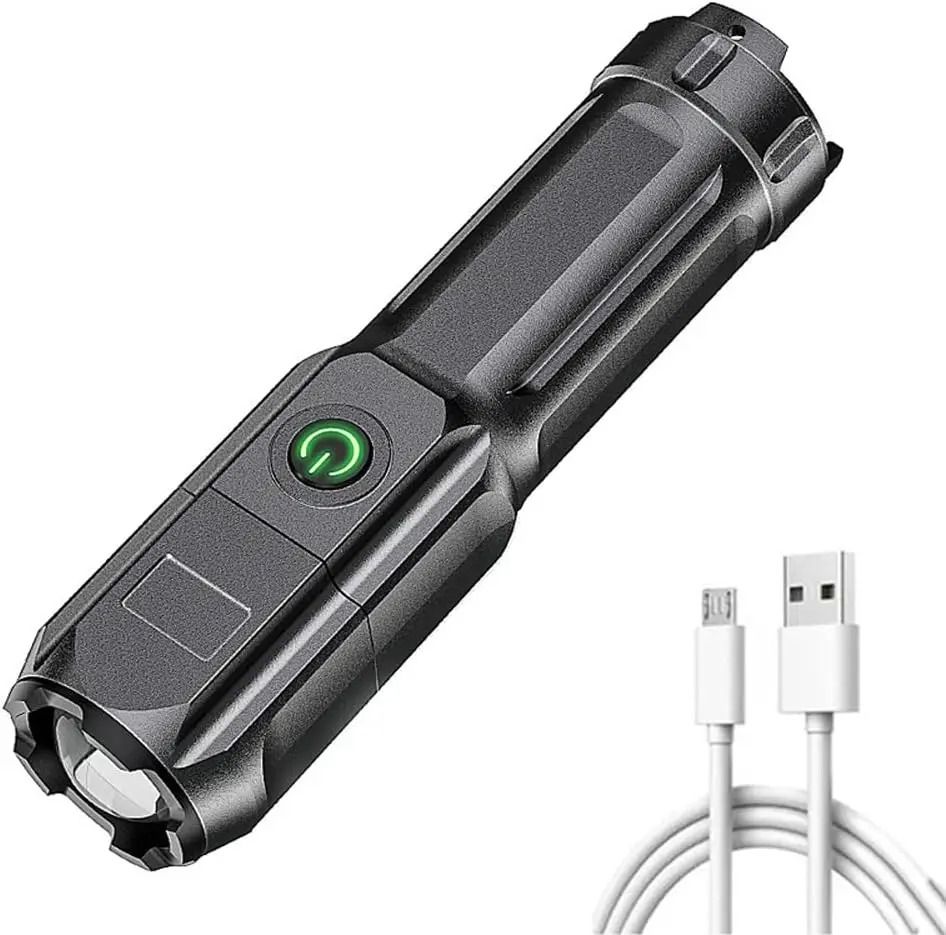 Powerful Rechargeable Tactical LED Flashlight