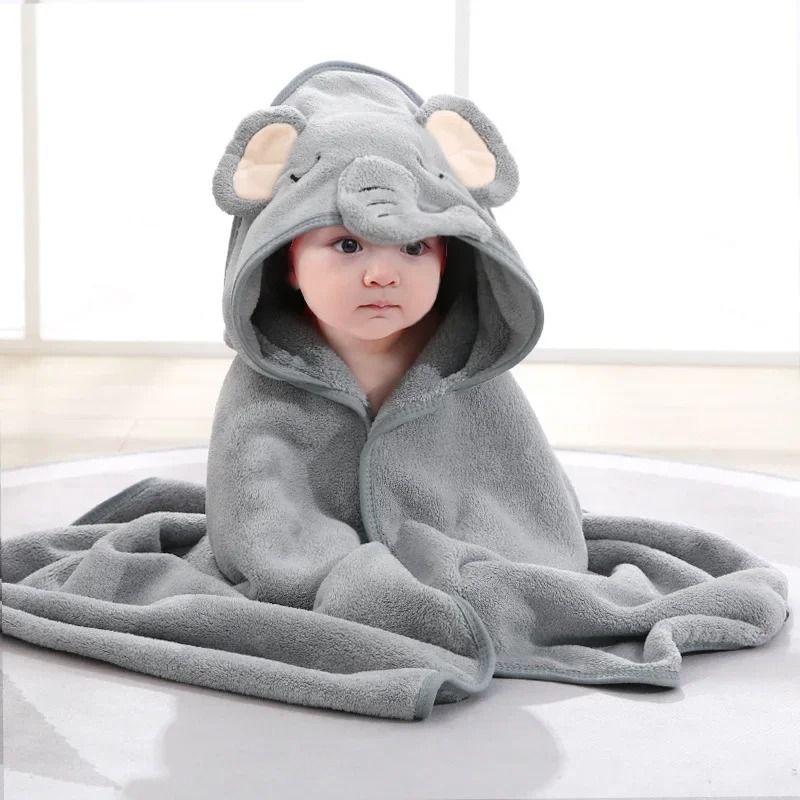 Ultra Soft Animal Character Pediatric Hooded Bath Wrap