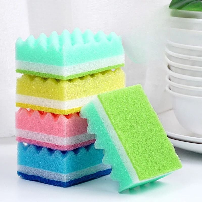 5 Piece Small Wave Dishwashing Sponges
