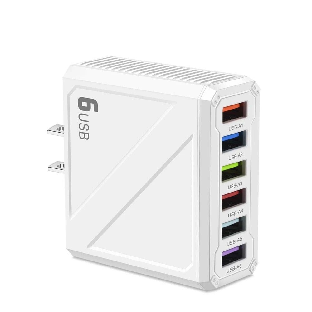 6 Port High Capacity Universal USB Wall Charger