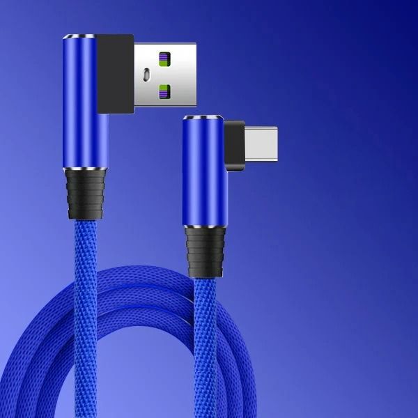 40W 5A High Speed 90 Degree Elbow Type C Charging Cable