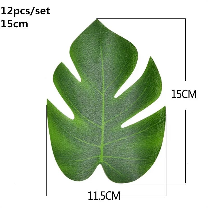 Artificial Gold and Green Tropical Palm Leaves