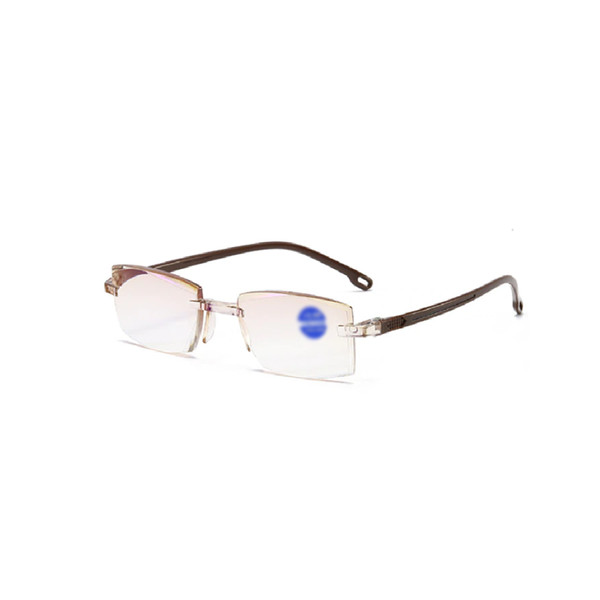 Elegant Vision Enhancement - Rimless Anti-Blue Light Presbyopic Reading Glasses for Reduced Eye Stra