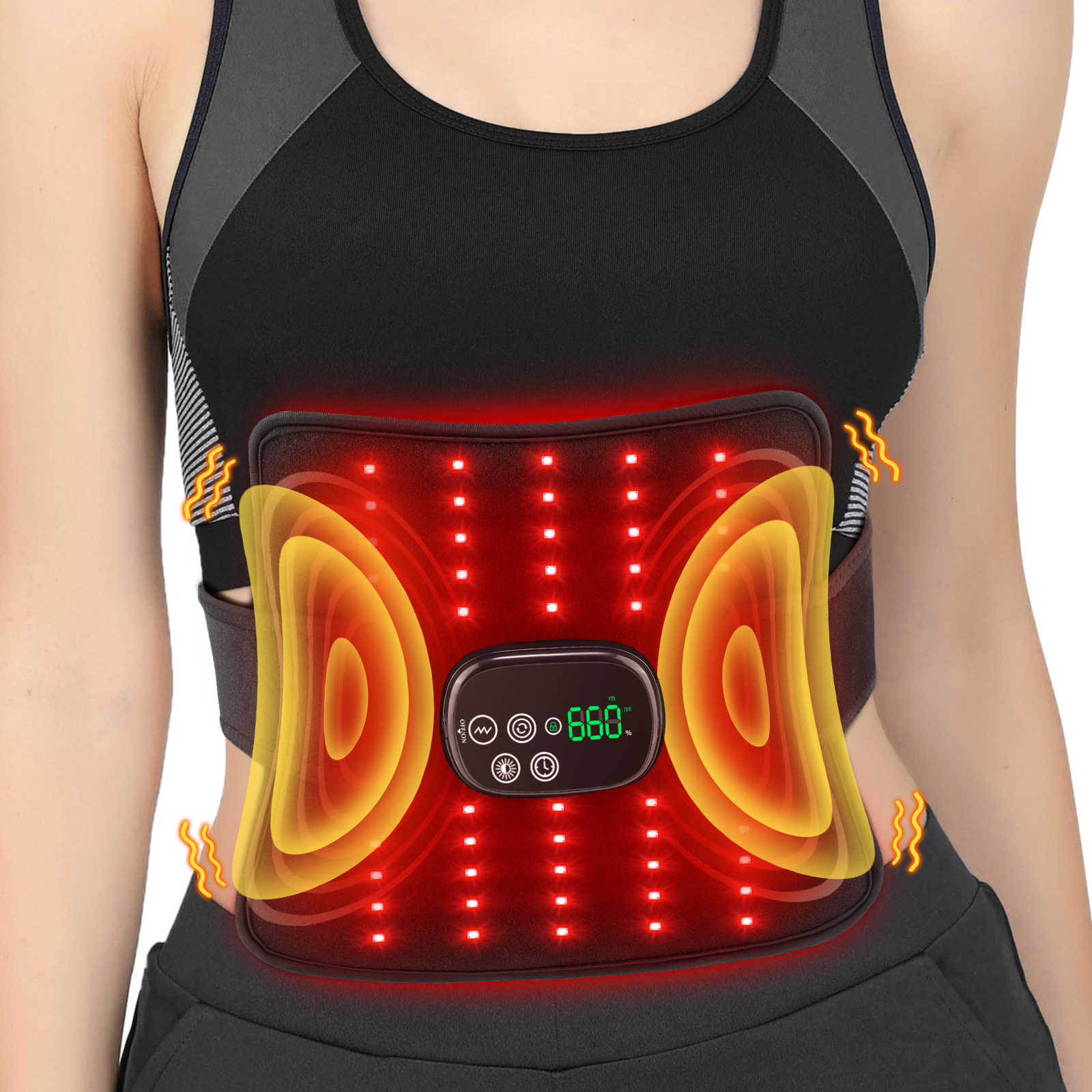 Multifunctional Red Light Massage Pad for Full Body Relief, Rechargeable Near-Infrared Vibration Technology