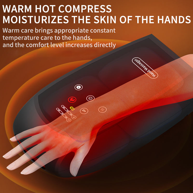 hand massage vibration Electric Heated Wrist Massager Rechargeable Hand Massager Bracer Hand Joint  Vibration Relaxation Treatments Air Compression