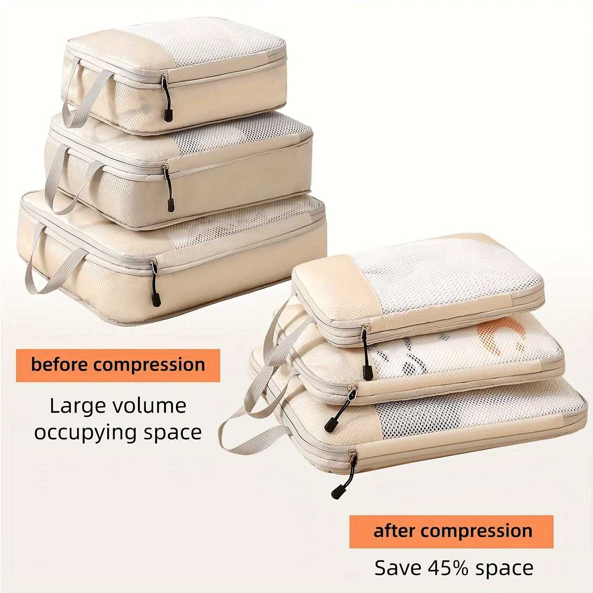 Compression Packing Cubes for Travel Organization | Inspire Uplift