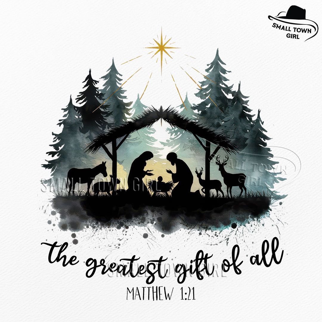 The Greatest Gift of All Nativity Scene Png, Christian Chris | Inspire ...
