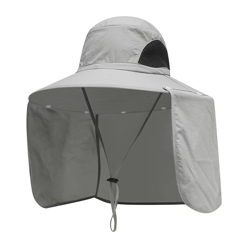 Wide Brim Sun Hat with Removable Neck Flap UV Protection Fishing Hat for Hiking & Outdoor Adventures