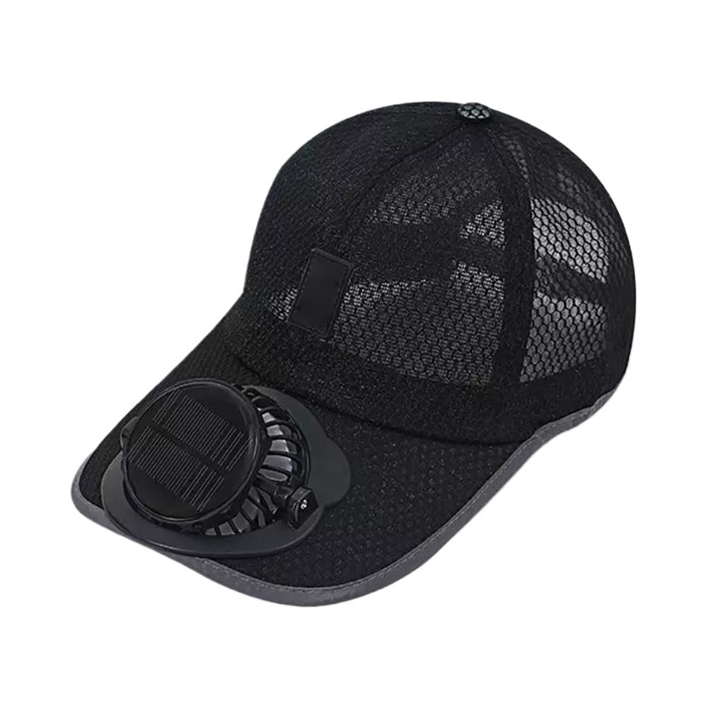 Solar Fan Hat with USB Rechargeable Cooling Baseball Cap for Outdoor Sun Protection