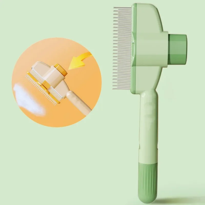 Self Cleaning Pet Brush for Dogs & Cats One Click Dog Grooming Brush with Massage Pins