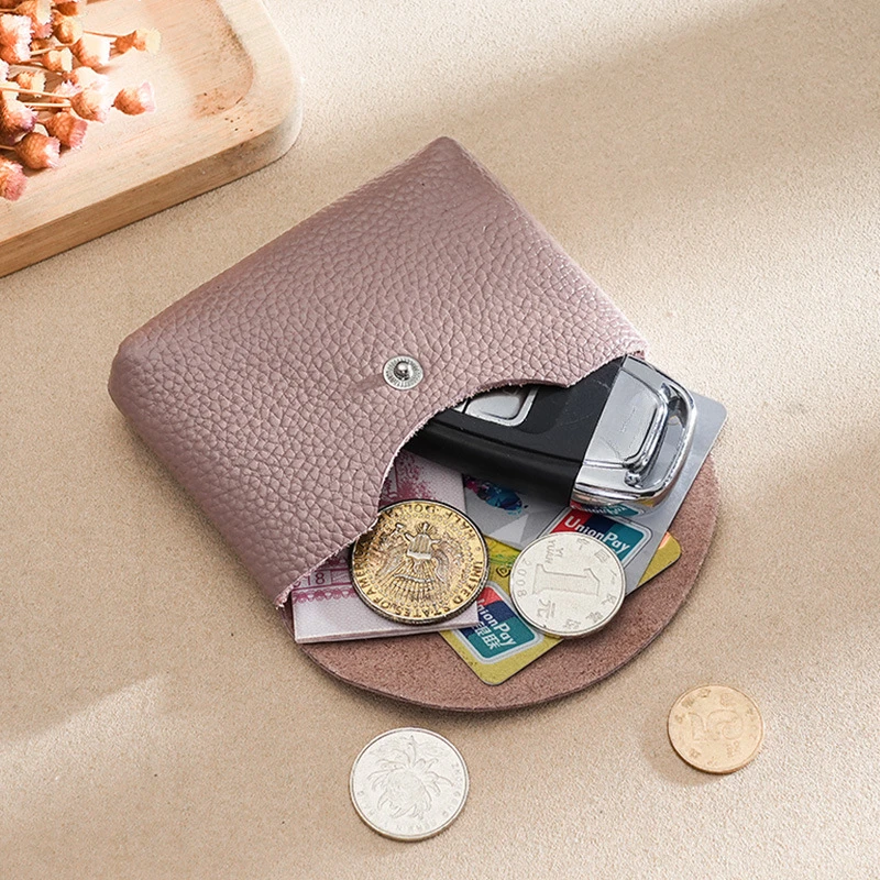 Premium Genuine Leather Coin Purse for Women with Card Holder & Key Organizer