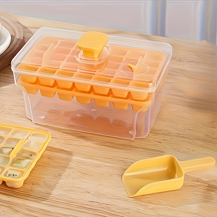 Cavity Ice Cube Tray with Storage Box Double Layer Ice Cube Maker for Drinks & Cocktails