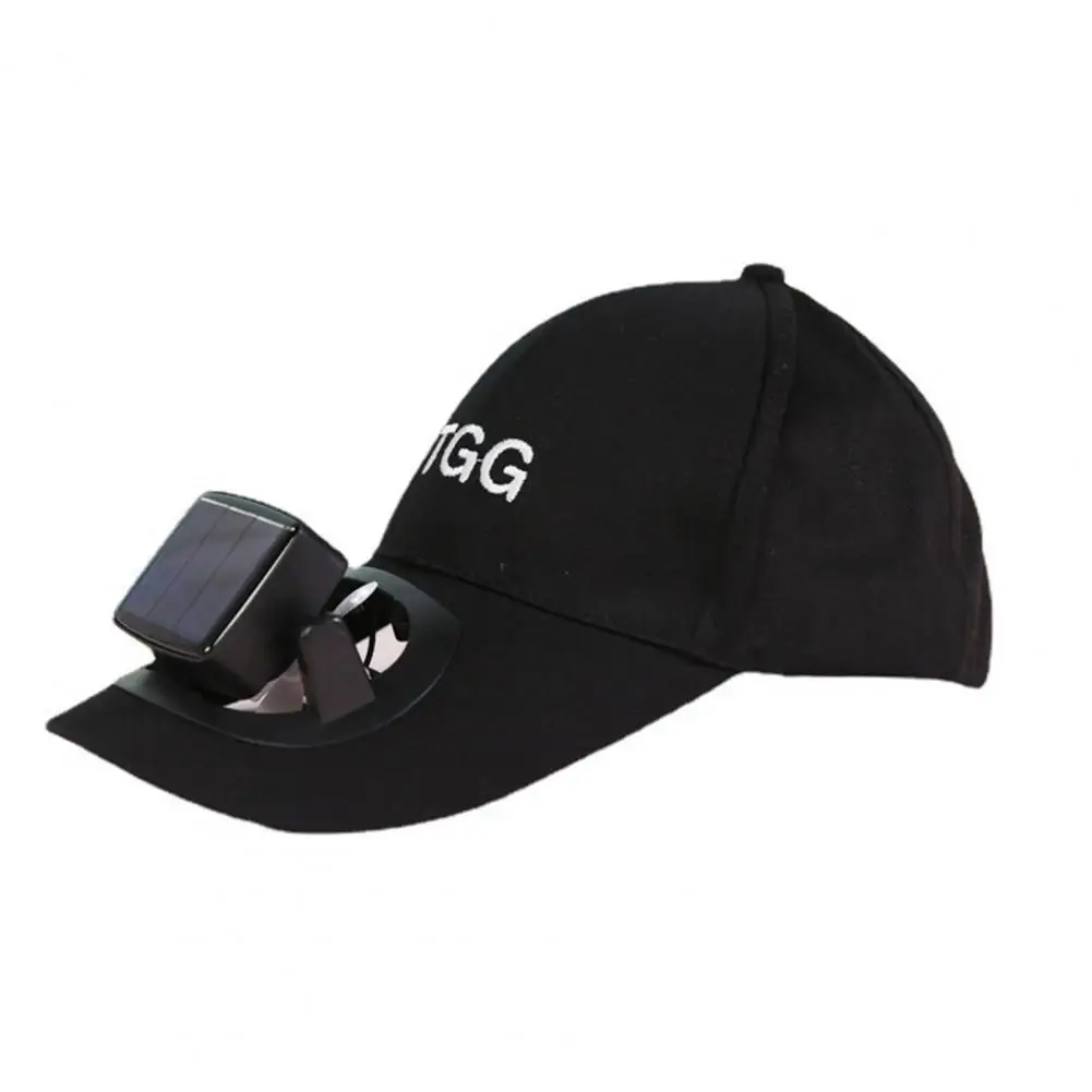Solar Fan Cooling Sun Hat with USB Rechargeable Fan and Wide Brim UV Protection