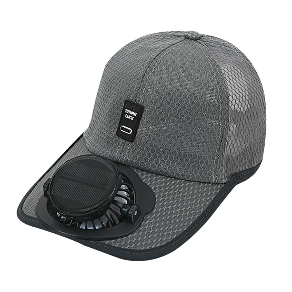Solar Fan Cooling Baseball Cap with USB Rechargeable Fan & UV Protection