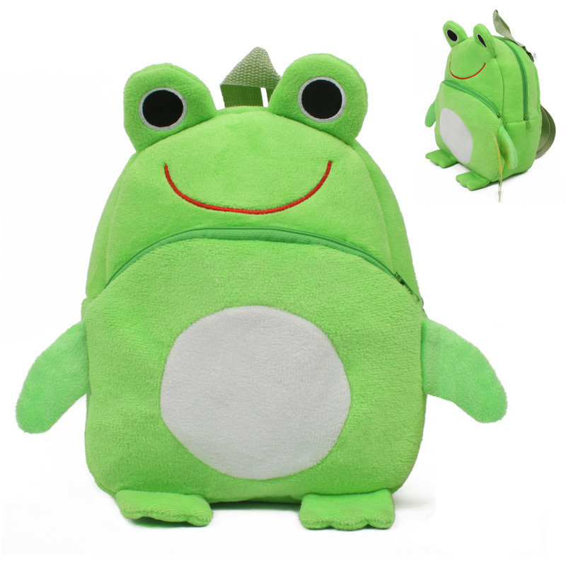 Frog Plush Mini Backpack for Kids Cute Toddler School Bag Birthday Gift