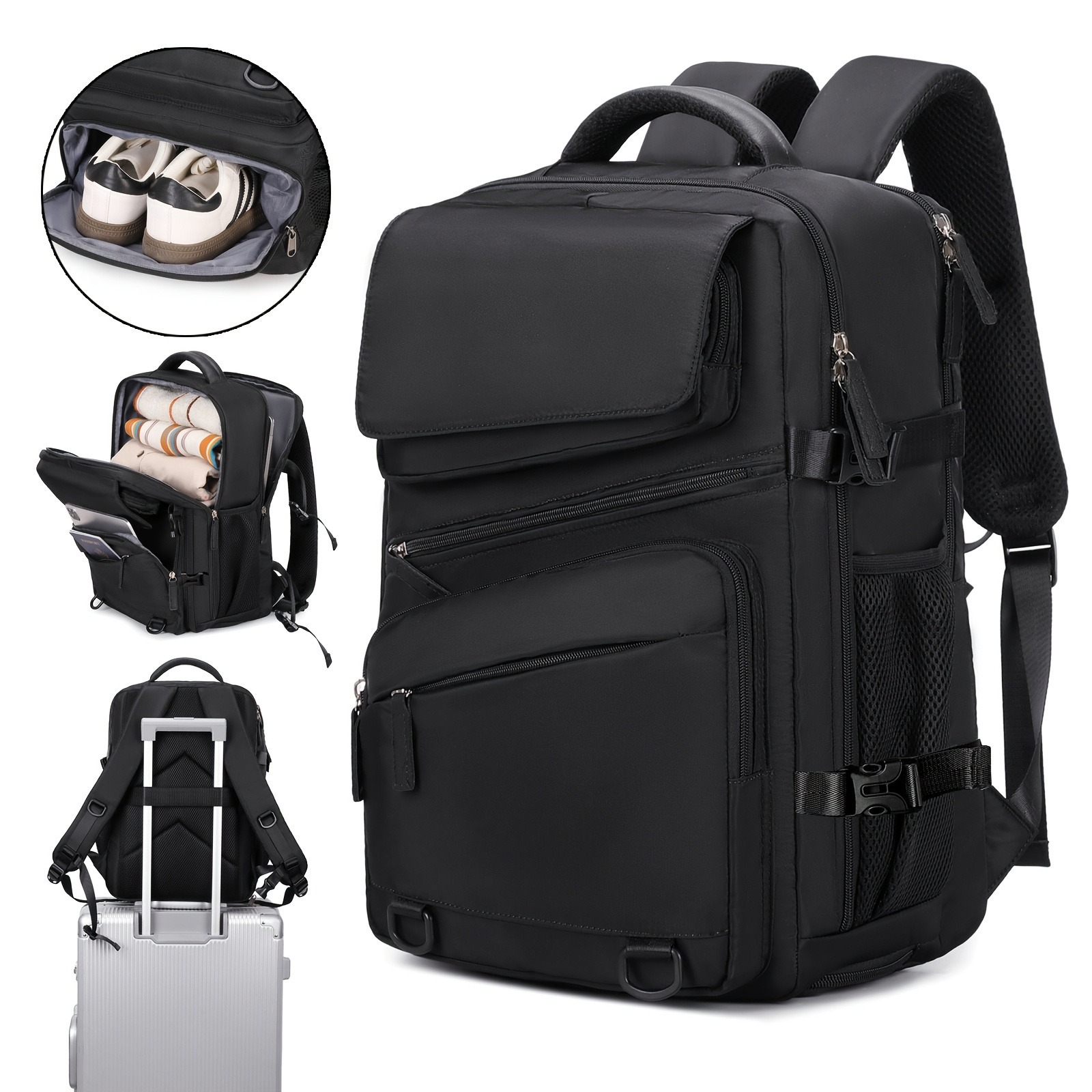 Expandable Business Laptop Backpack for Travel with Large Capacity Carry Design