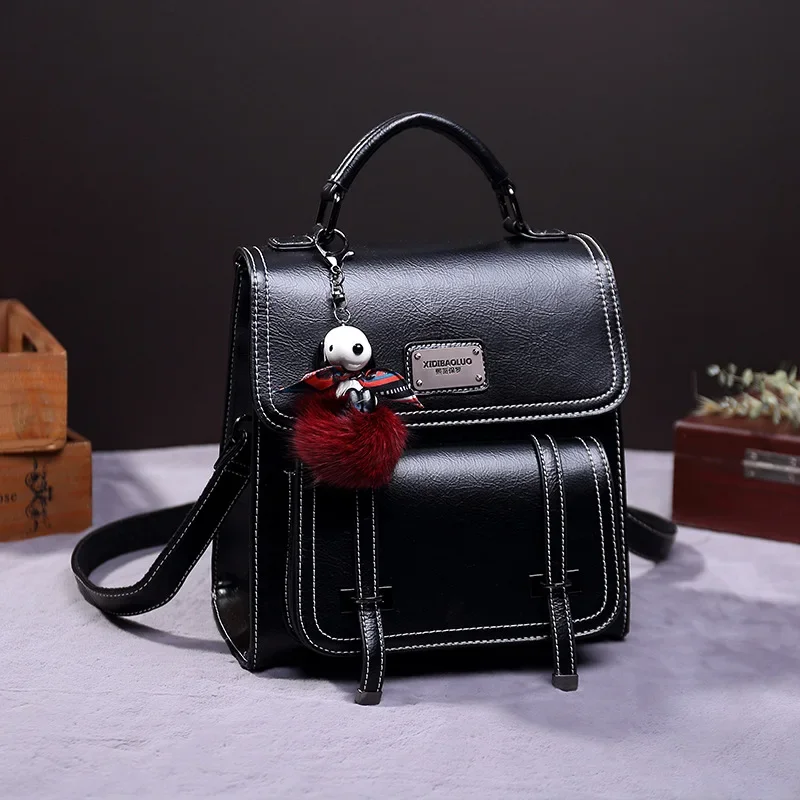 Vintage Faux Leather Backpack Purse for Women, back to school backpack, Waterproof Mini Travel Daypack