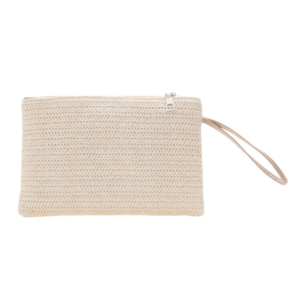 Boho Elegant Straw Clutch Purse for Women Woven Beach Handbag Summer Fashion Bag