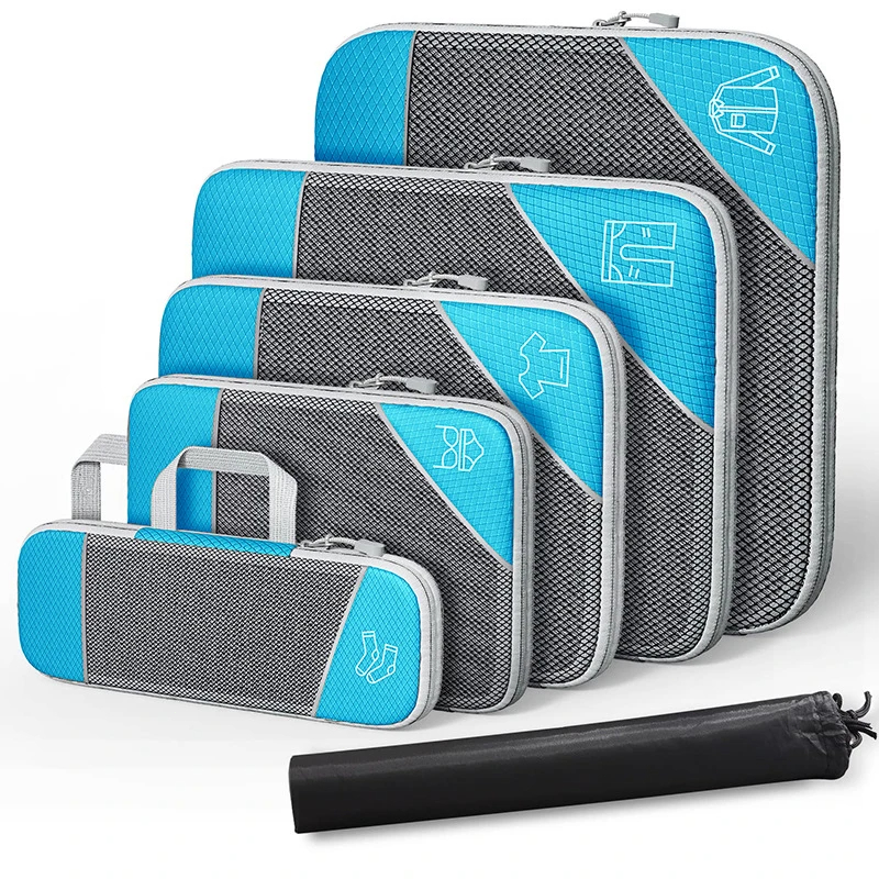Travel Organizer Bags Set Portable Packing Cubes for Suitcase Storage