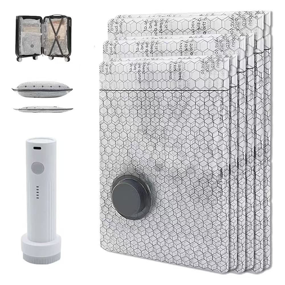 Space Saver Vacuum Storage Bags with Portable Air Pump for Clothes Bedding and Travel