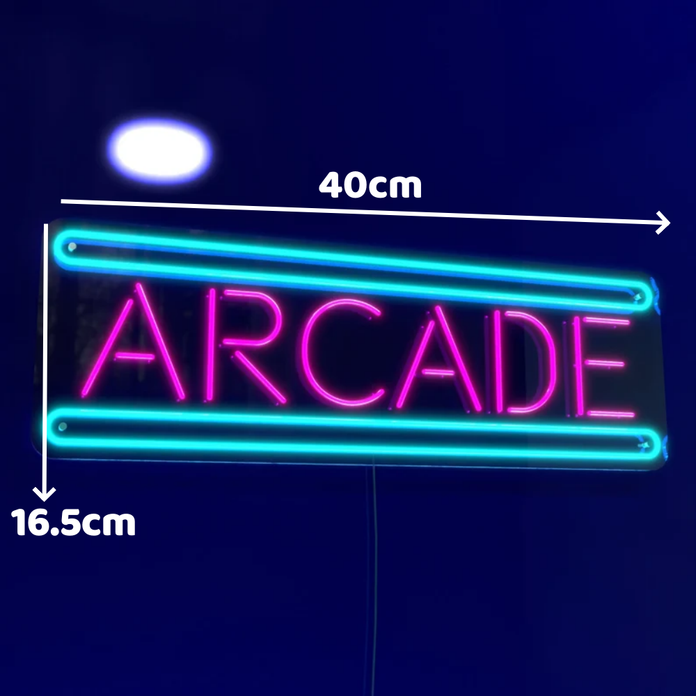 Arcade Neon Signs LED USB Adjustable Brightness Gaming Room Wall Lights