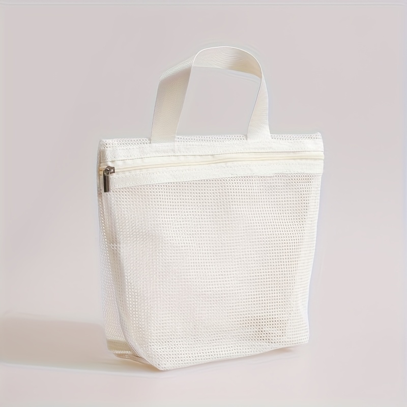 Mesh Bathing Storage Bag Portable Hollow Out Toiletry Organizer for Travel Swimming Beach