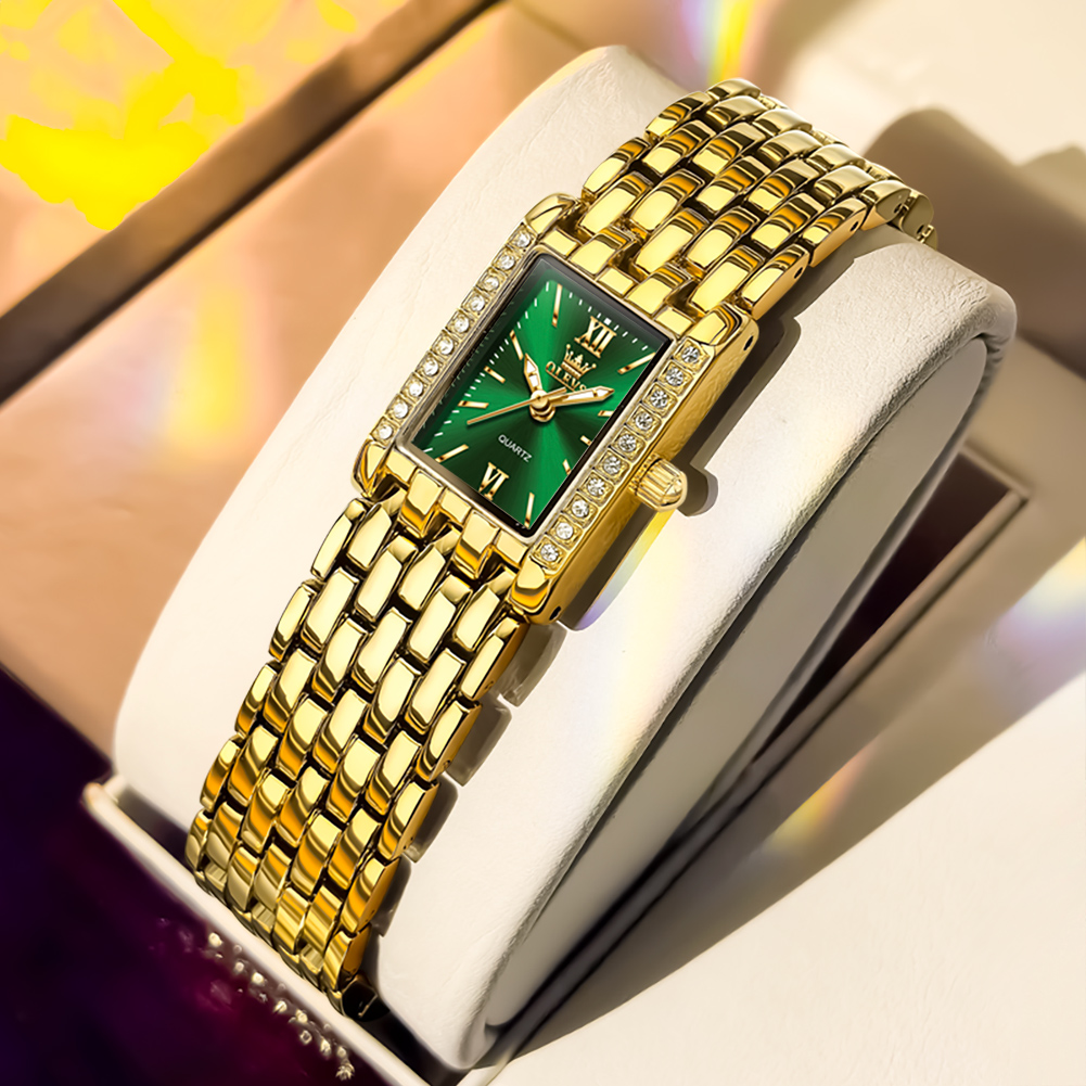 Luxury Square Small Dial Women's Quartz Watch Stainless Steel Waterproof Fashion Timepiece