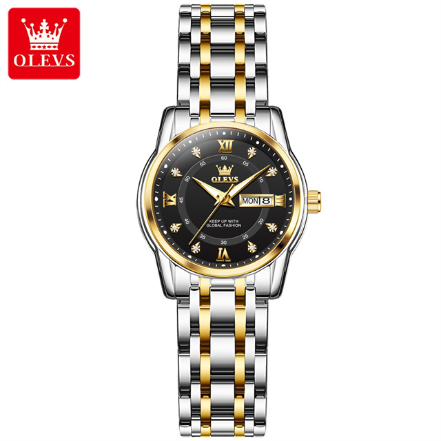 Luxury Couple Watch Set for Men and Women Waterproof Stainless Steel Diamond Lover Watche