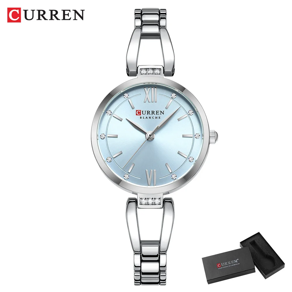 Luxury Diamond Ladies Quartz Watch Stainless Steel Waterproof Womens Fashion Watch