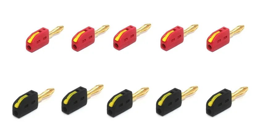 Banana Plug Connectors Gold Plated Quick Connect Test Plugs