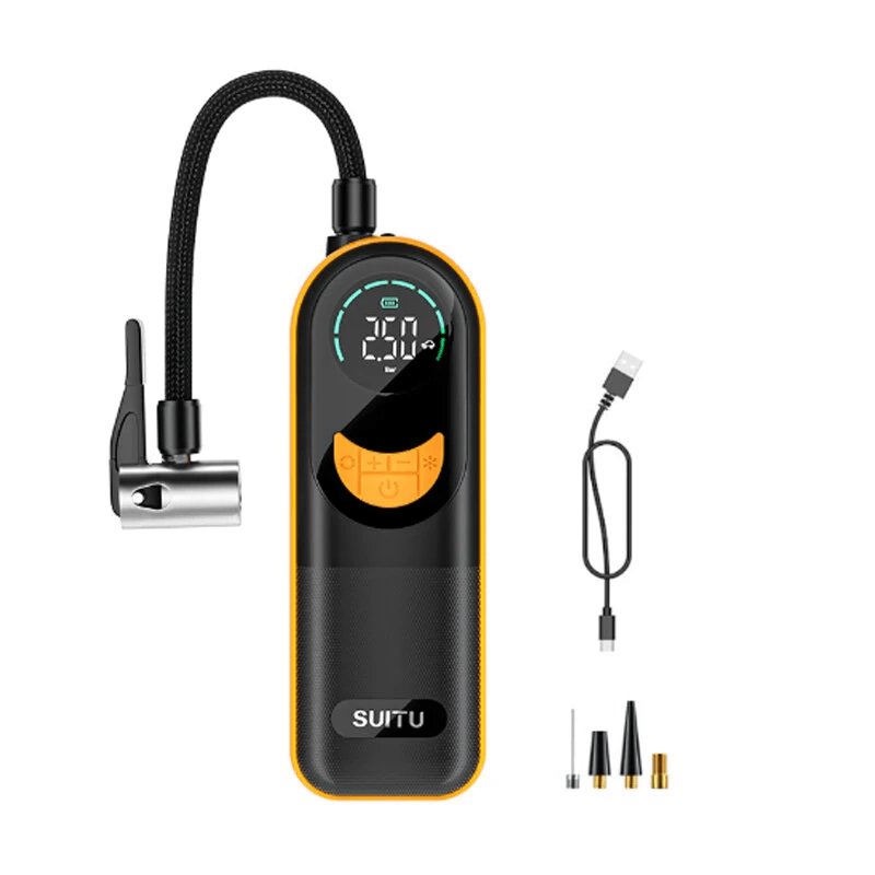Portable Cordless Tire Inflator with Digital Pressure Gauge and LED Light